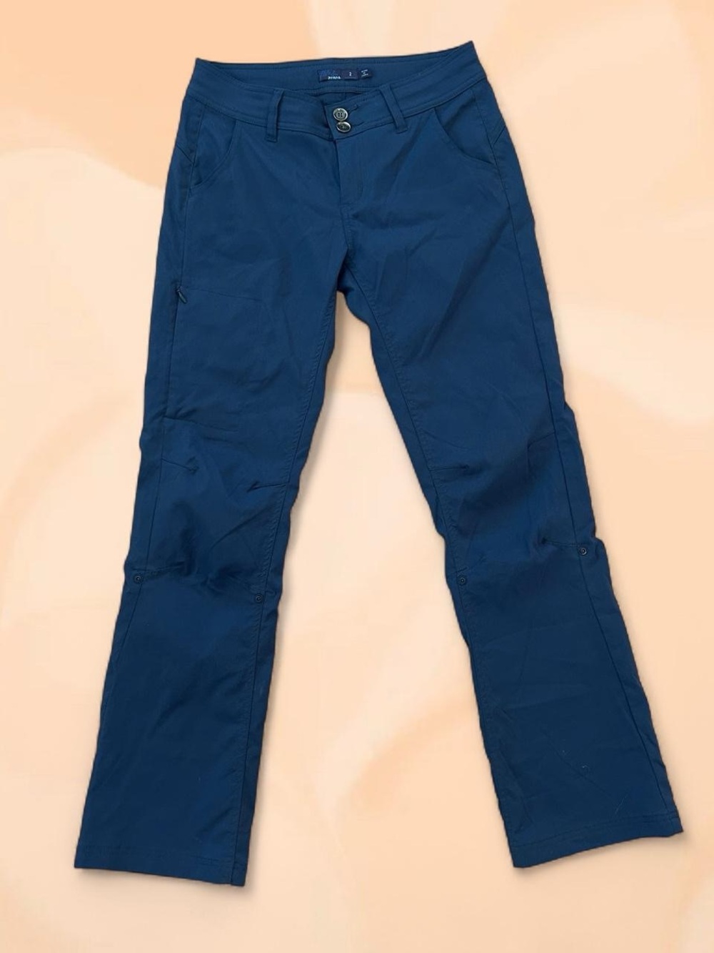 PrAna Halle Straight Pants Women's Navy SZ 2 Hiking Outdoors Summer